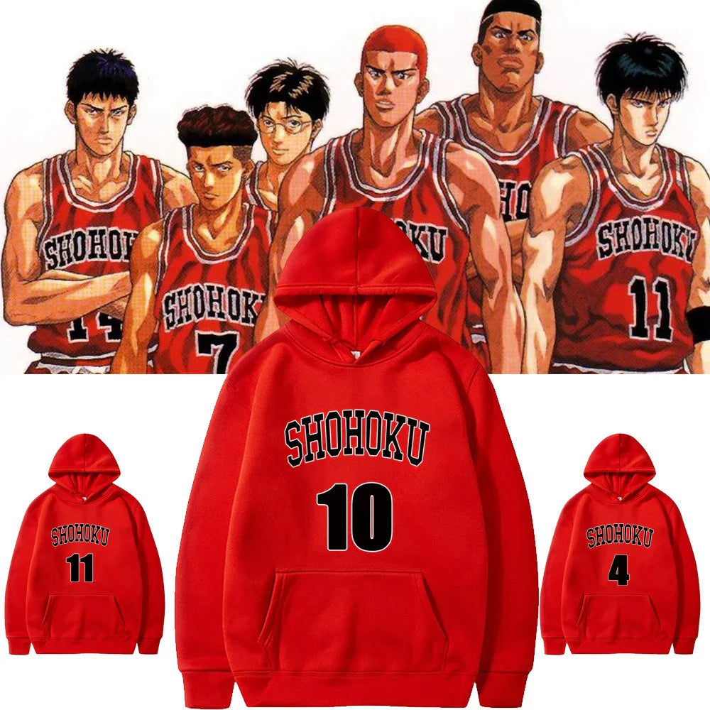 Anime Slam Dunk Hoodies Fashion Cosplay Pullover Unisex Harajuku Hip Hop Sweatshirt Casual Daily Autumn and Winter Cloth