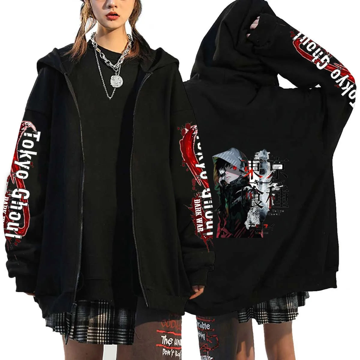 Tokyo Ghoul Anime Hoodie - Harajuku Design