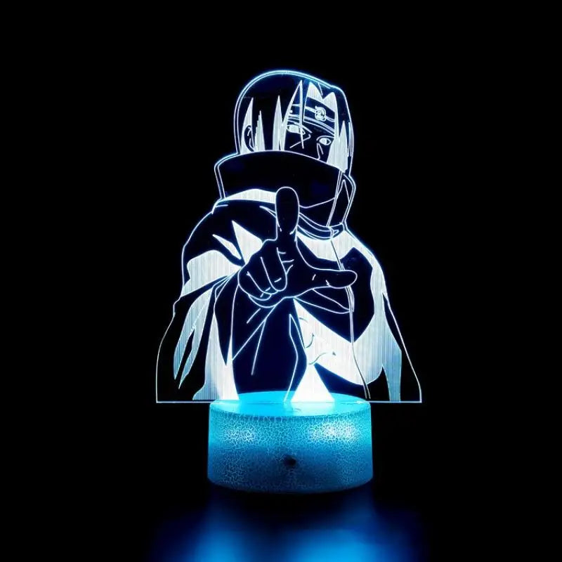 7 Colors Anime Naruto LED Night Light Toy Anime Akatsuki Uchiha Itachi Sasuke Colorful 3D Mini Table Lamp Toys Xmas Gift