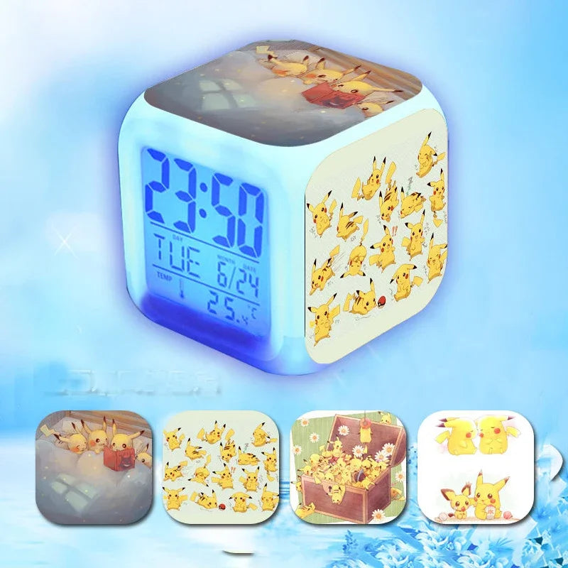 Pokemon Pikachu Digital Alarm Clock - Color Changing, Luminous