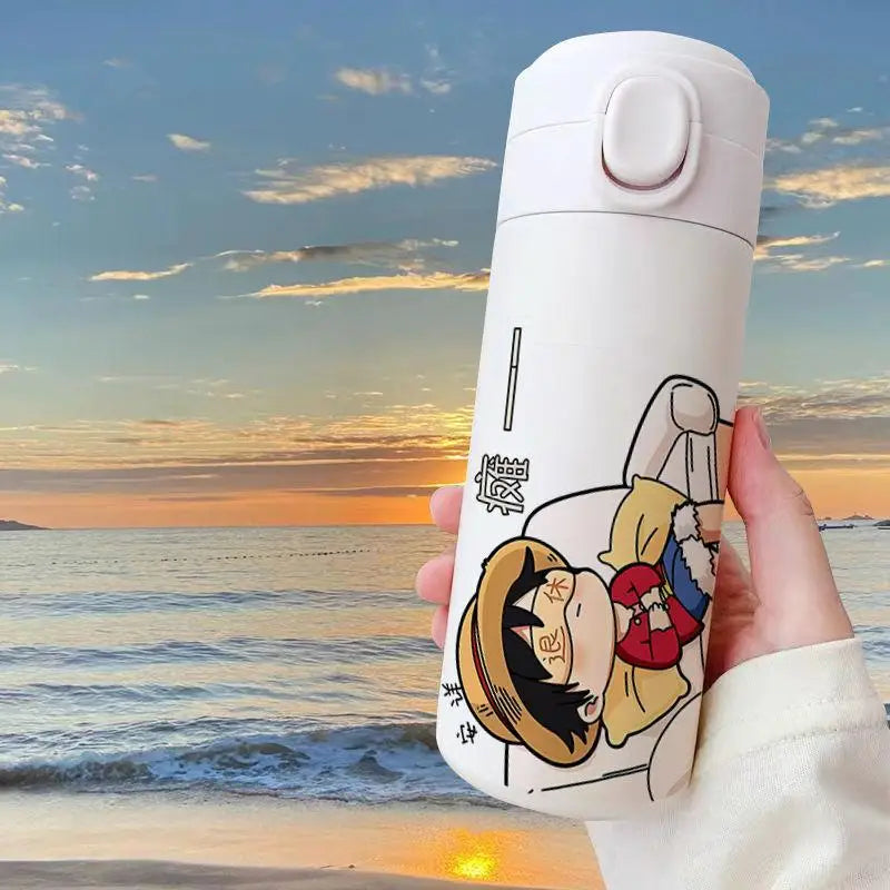 420ml One Piece Luffy Thermos - Leak-Proof, Temperature Control