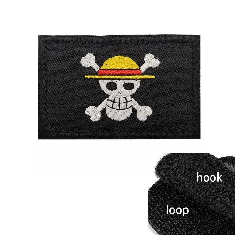 ONE PIECE Luffy Patches Anime Embroidery Clothes Badges Iron on Patches Backpack Vest Hat Microchapter Magic Patch Gifts