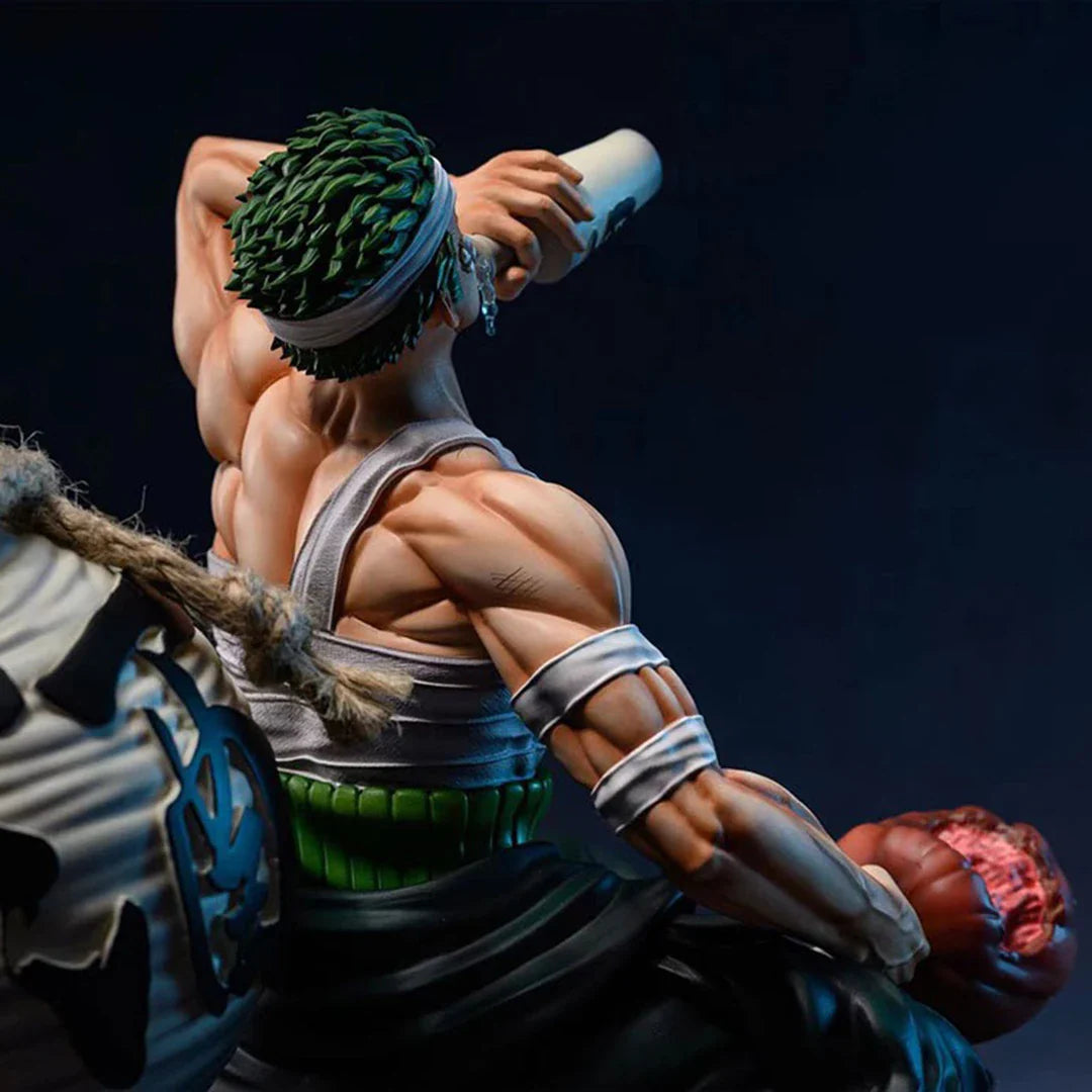 15cm One Piece Zoro Figure GK Injured Drinking Roronoa Zoro Anime Action Figure PVC Statue Model Figurine Ornaments Gift Kid Toy