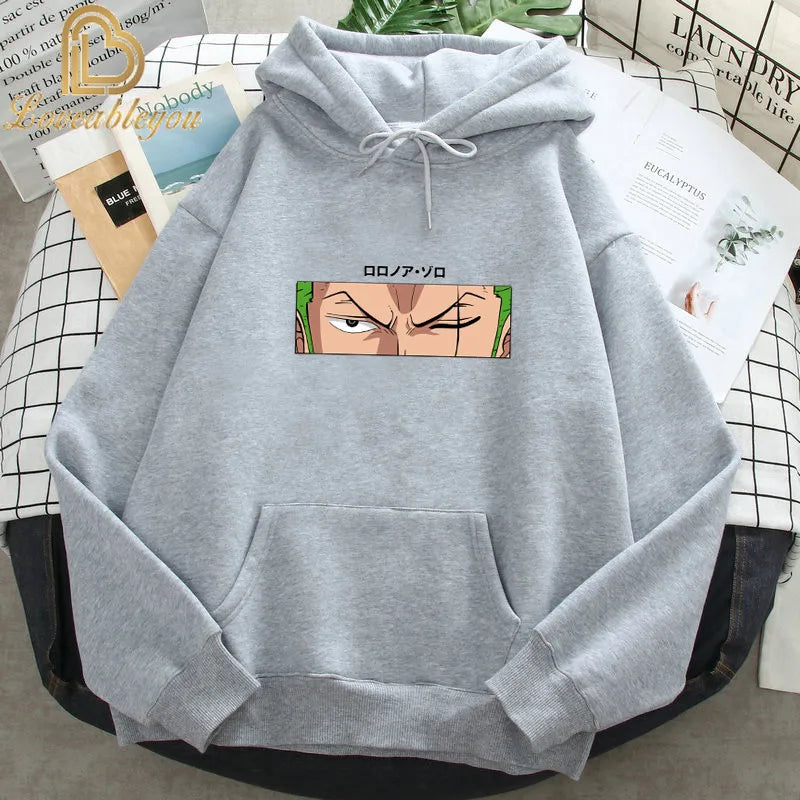 Anime One Piece Hoodies Luffy Casual Ace Law Zoro Luffy 2D Printed Streetwear Boys Sweatshirts Pullover Hooded Girls Costume