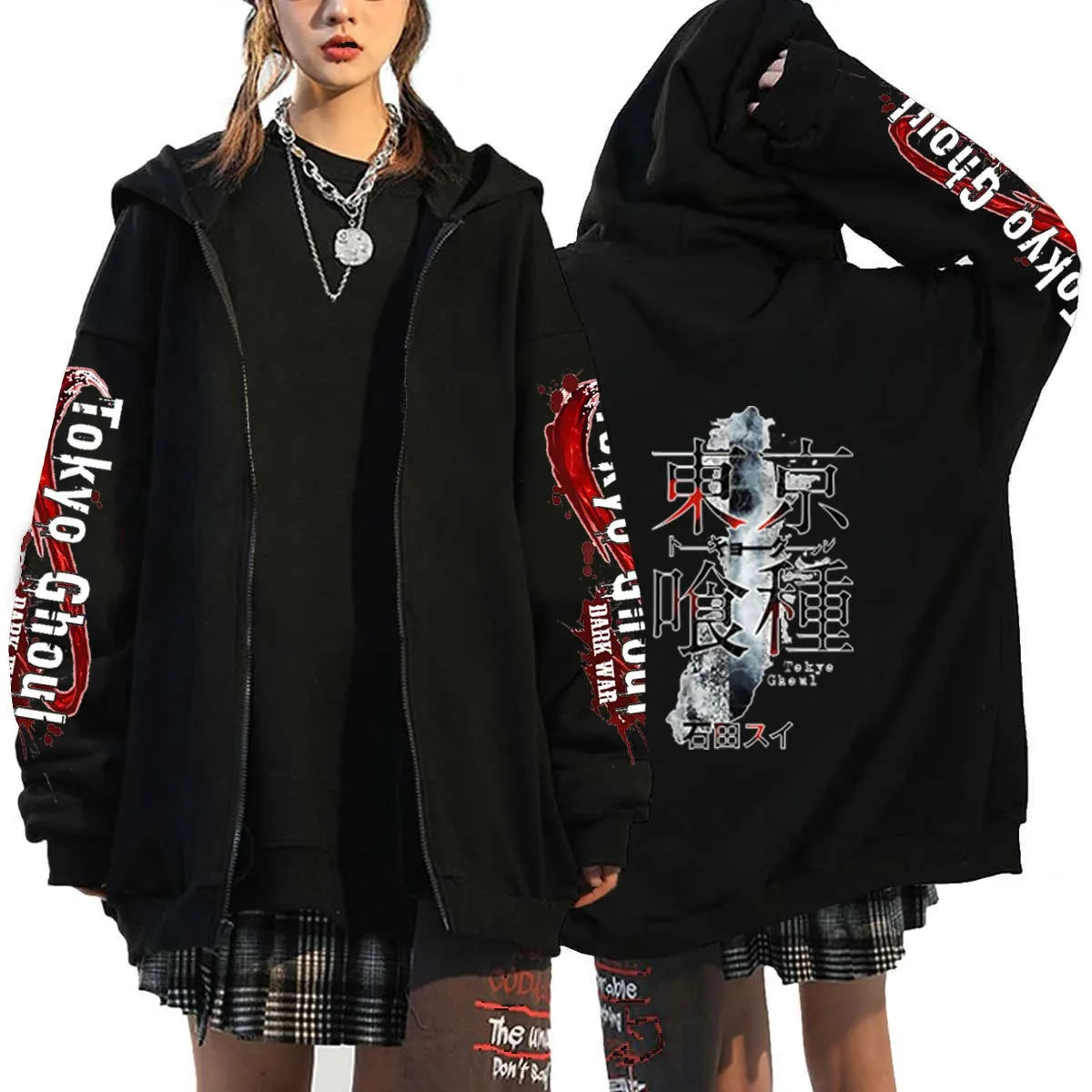 Tokyo Ghoul Anime Hoodie - Harajuku Design