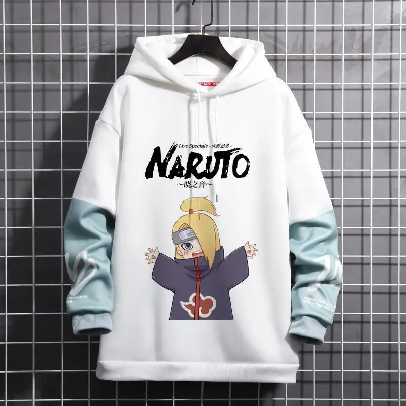 New Naruto Anime  Akatsuki Cosplay Akatsuki Uchiha Itachi Full-Size Sweatshirt Student 3D Printed Hooded Sweater Coat