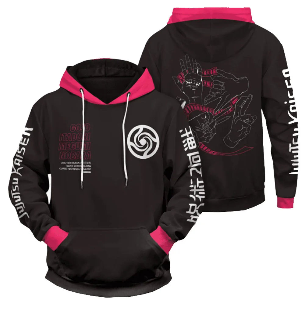 Jujutsu Kaisen Satoru Gojo Yuji Itadori Fushiguro Megumi Hoodie Anime