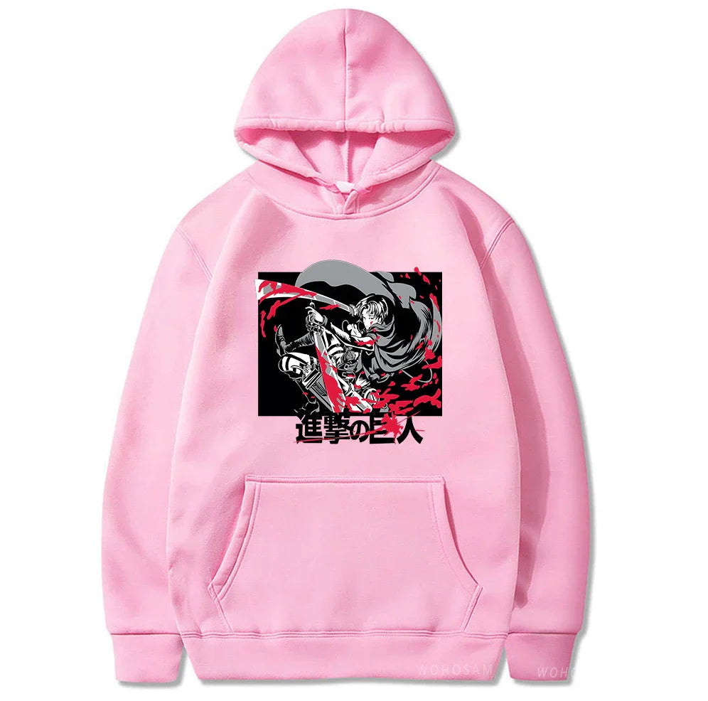 Levi Graphic Print Hooded Attack on Titan Hot Anime Plus Size Zipper Hoodie Men Women Sweatshirts Harajuku Streetwear Pullover