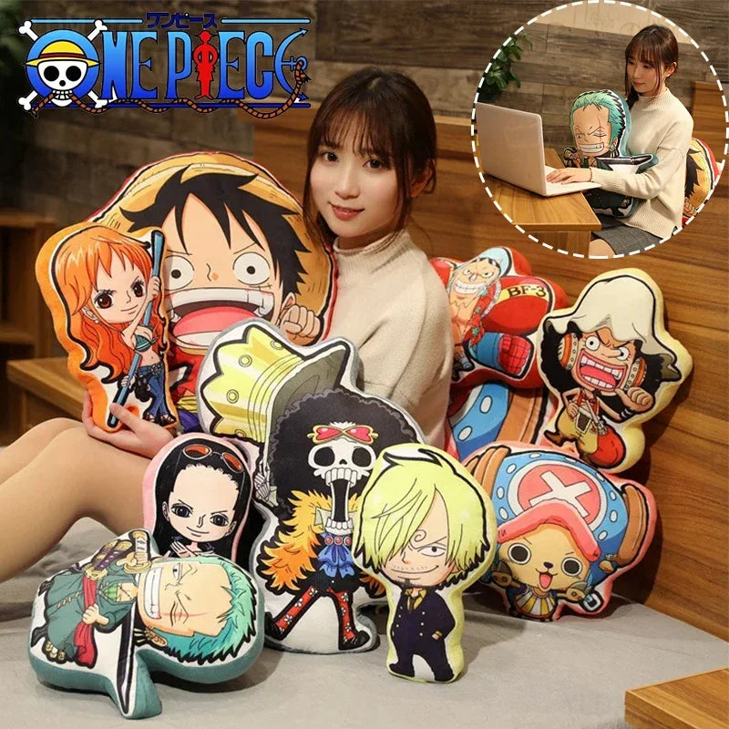 One Piece Luffy Pillow Zoro Sanji Stuffed Huggable Dolls  Anime Peripherals Cushion Pillow Toys Children Birthday Gift