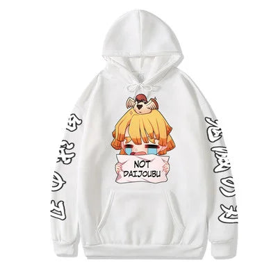 Anime Demon Slayer Agatsuma Zenitsu Hoodie Pullovers