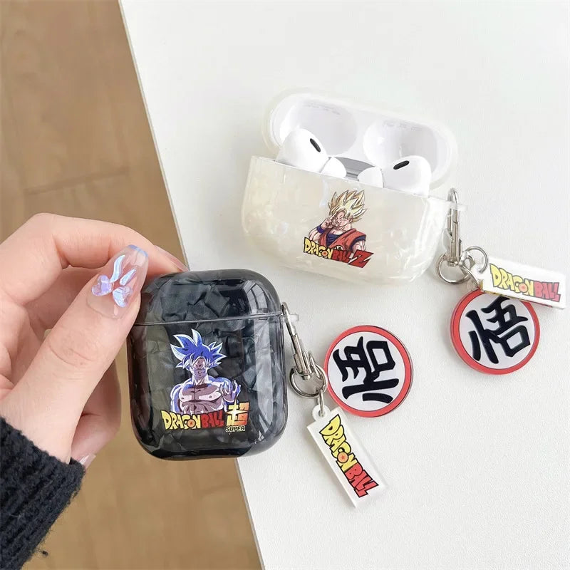 Dragon Ball Goku Cases for Airpods 1 2 3 Pro Pro2 Case Creative Cartoon Protective Wireless Earphone Charging Box with Keyring