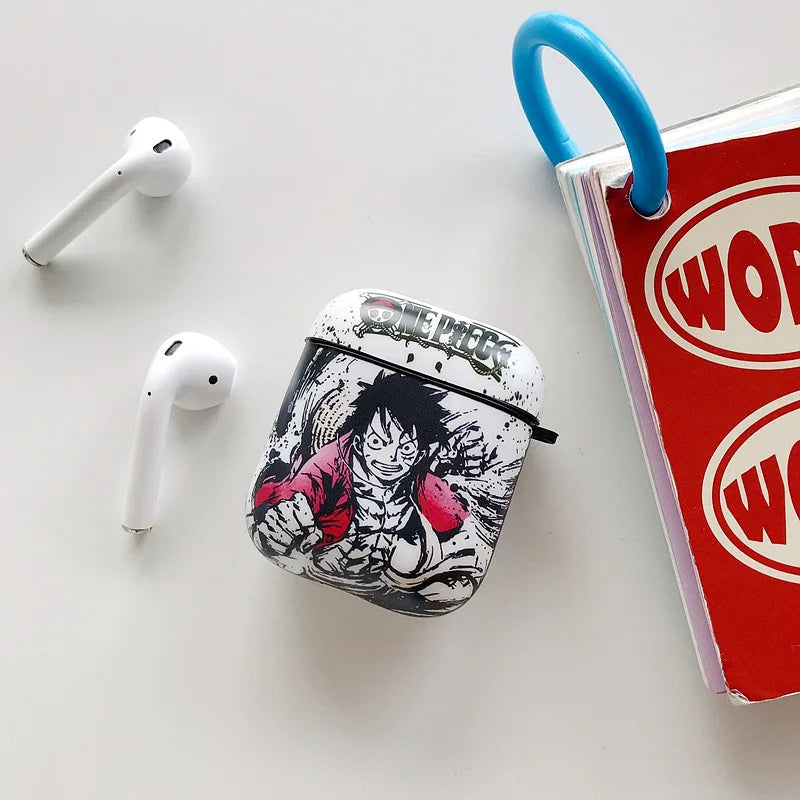 Anime  One Piece Earphone Case For AirPods 2 3 Pro Pro2 Headphone Bluetooth Wireless Headset Protection Cover