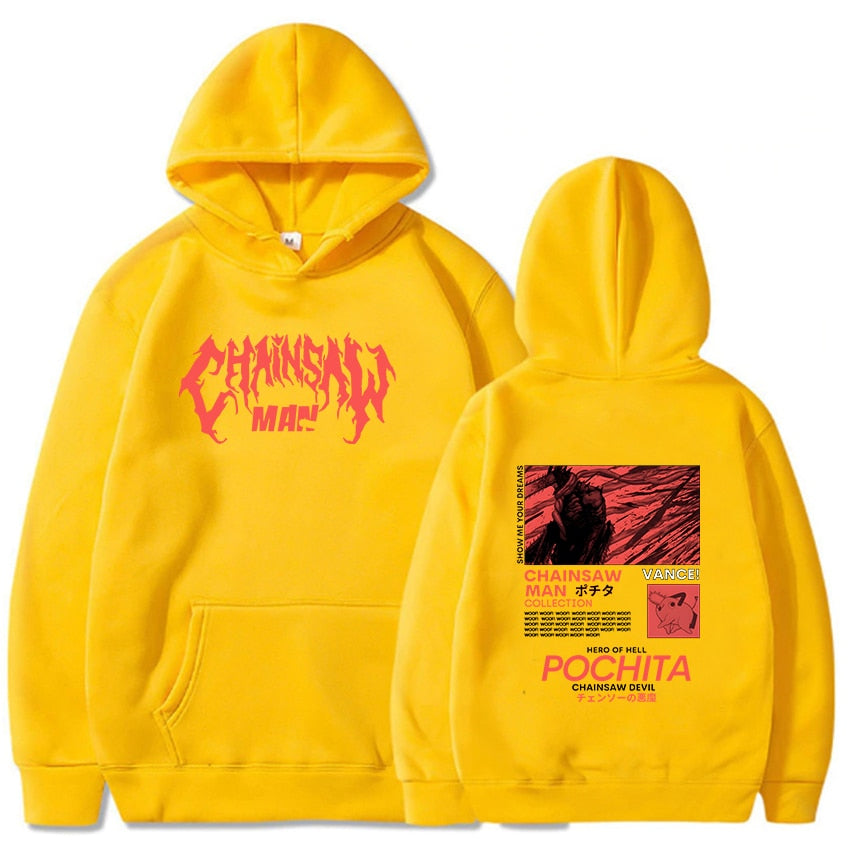 Chainsaw Man Pochita Cool Power Anime Hoodie High Quality