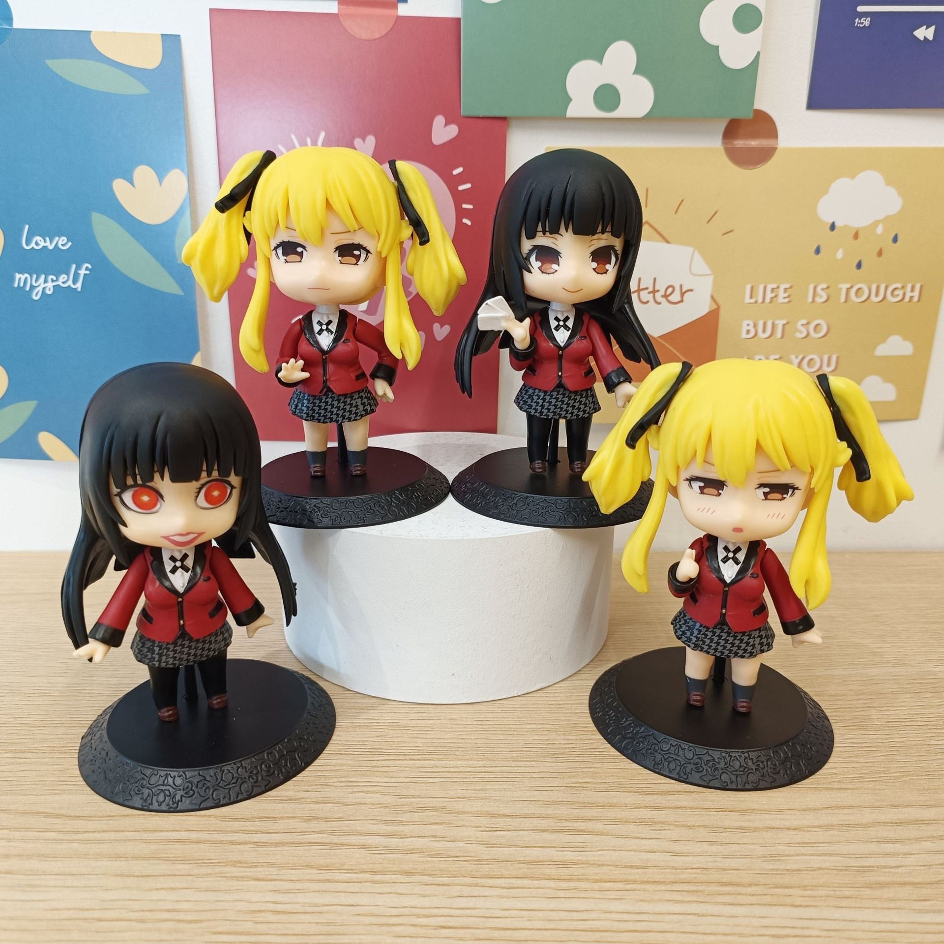 22cm Kakegurui Anime Figure Jabami Yumeko Action Figure Kakegurui Uniform Ver. Mary Saotome Figurine Collection Model Doll Toys