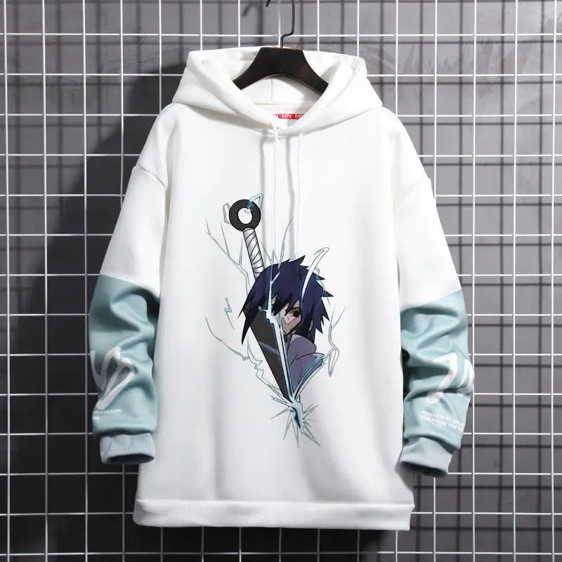 New Naruto Anime  Akatsuki Cosplay Akatsuki Uchiha Itachi Full-Size Sweatshirt Student 3D Printed Hooded Sweater Coat