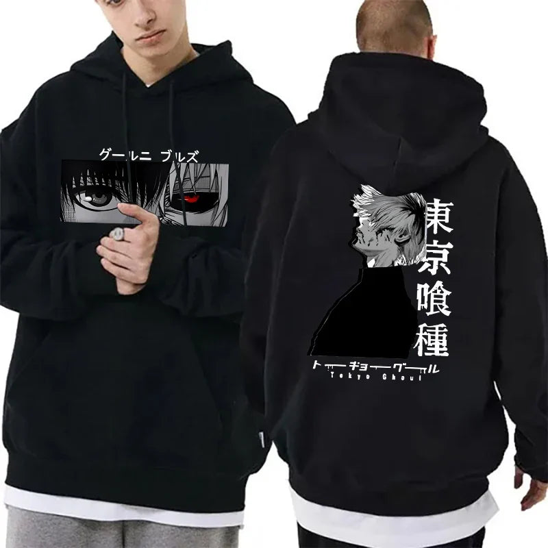 New Anime Kaneki Ken Hoodies Men's Fashion Personality Printed Swewatshirt Autumn Winter Casual Loose Pullover Top