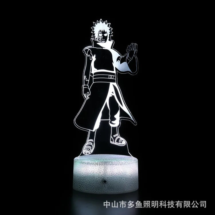 7 Colors Anime Naruto LED Night Light Toy Anime Akatsuki Uchiha Itachi Sasuke Colorful 3D Mini Table Lamp Toys Xmas Gift