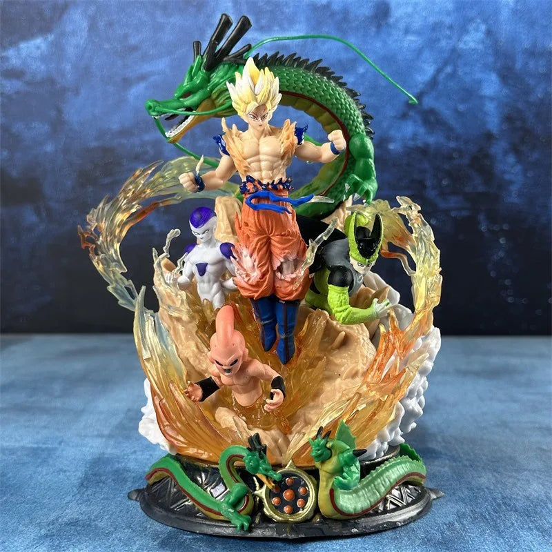 20cm Dragon Ball Z Action Figures: Goku, Frieza, Buu, Shenron