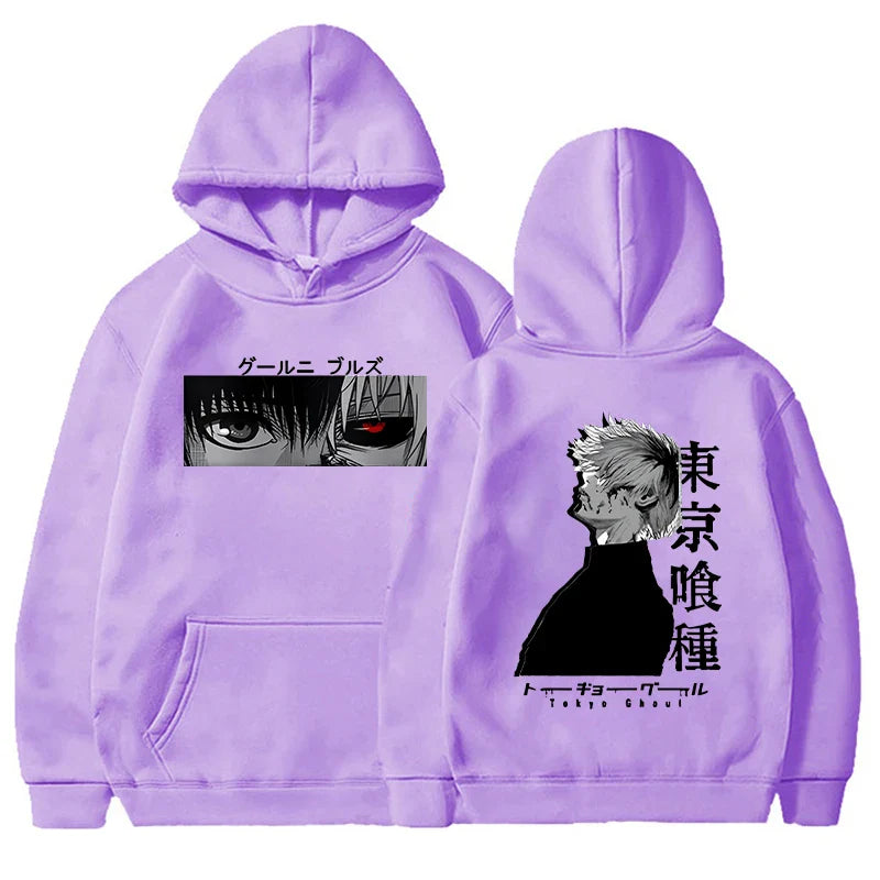 New Anime Kaneki Ken Hoodies Men's Fashion Personality Printed Swewatshirt Autumn Winter Casual Loose Pullover Top