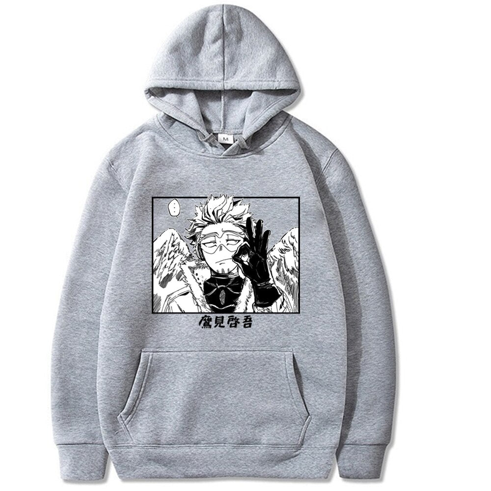 Anime Hawks My Hero Academia Hoodies Japanese Printed Casual Hooded Sweatshirts