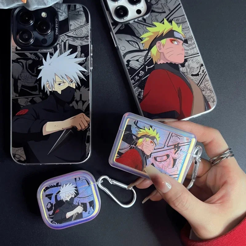 Naruto AirPods Pro 2 Protective Case TPU Cartoon Charm Apple Bluetooth Headset Case Protective Cover Kakashi Accessories Cover