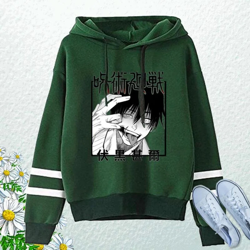 New Fushiguro Toji Hoodie Men Women Fashion Personality Long Sleeve Pullover Casual Anime Hooded Sweatshirt