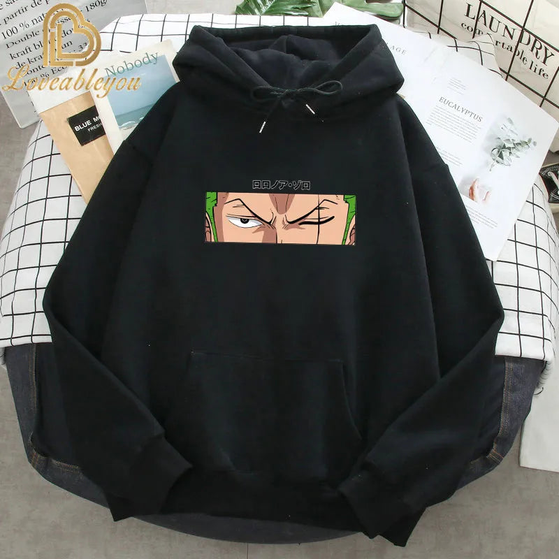 Anime One Piece Hoodies Luffy Casual Ace Law Zoro Luffy 2D Printed Streetwear Boys Sweatshirts Pullover Hooded Girls Costume