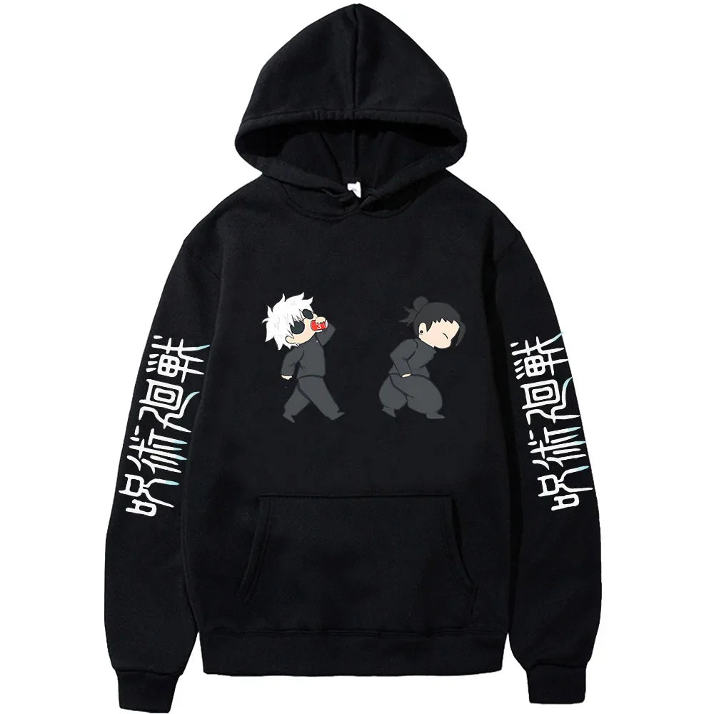 Jujutsu Kaisen Anime Hoodies Satoru Gojo Pullovers Casual Plus Size