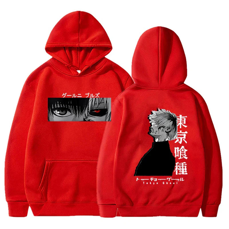 New Anime Kaneki Ken Hoodies Men's Fashion Personality Printed Swewatshirt Autumn Winter Casual Loose Pullover Top