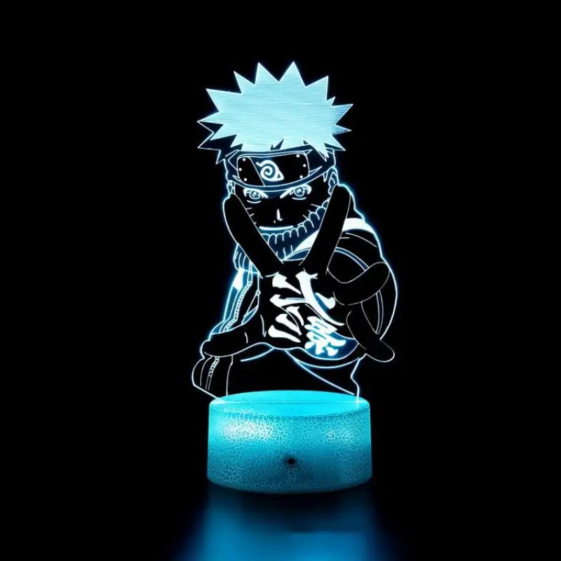 7 Colors Anime Naruto LED Night Light Toy Anime Akatsuki Uchiha Itachi Sasuke Colorful 3D Mini Table Lamp Toys Xmas Gift