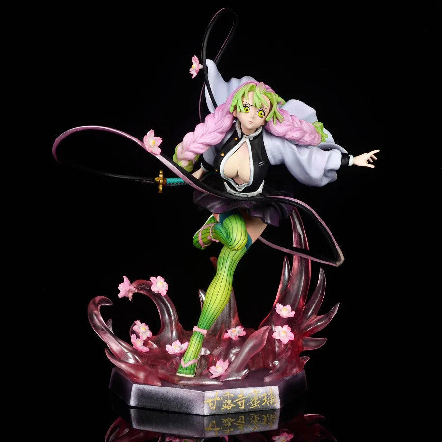 22cm Demon Slayer Figure Kanroji Mitsuri Anime Kimetsu No Yaiba Figure Shinobu Action Figures Kamado Nezuko Sexy Figurine Toys