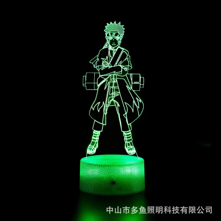 7 Colors Anime Naruto LED Night Light Toy Anime Akatsuki Uchiha Itachi Sasuke Colorful 3D Mini Table Lamp Toys Xmas Gift