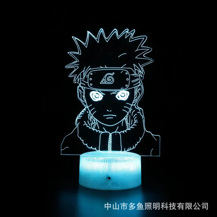 7 Colors Anime Naruto LED Night Light Toy Anime Akatsuki Uchiha Itachi Sasuke Colorful 3D Mini Table Lamp Toys Xmas Gift