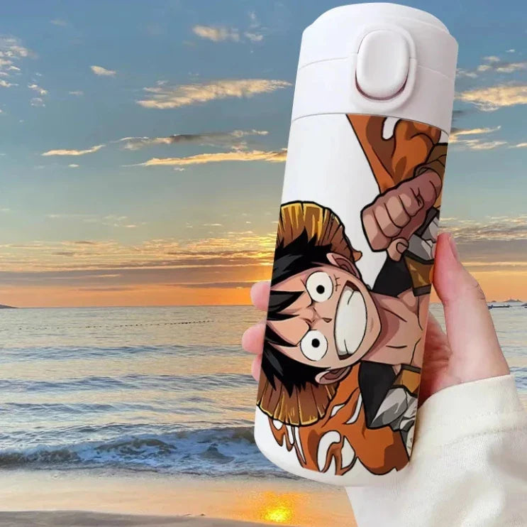 420ml One Piece Luffy Thermos - Leak-Proof, Temperature Control