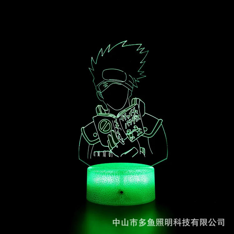 7 Colors Anime Naruto LED Night Light Toy Anime Akatsuki Uchiha Itachi Sasuke Colorful 3D Mini Table Lamp Toys Xmas Gift