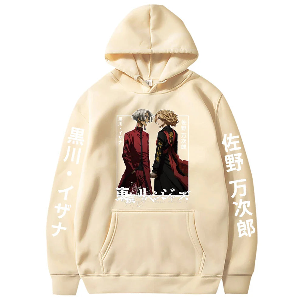 Tokyo Revengers Sano Manjirou and Kurokawa Izana Anime Hoodie Large Size