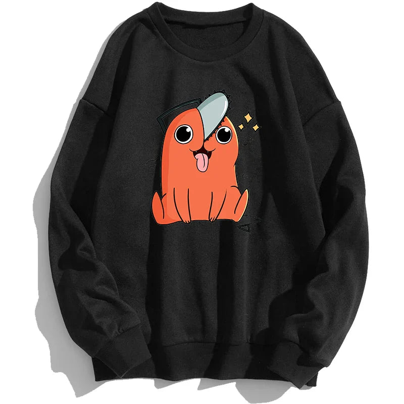 Chainsaw Man Pochita Sweatshirts For Men Anime Kawaii Hoodies Sweatshirt Korean Style New Crewneck Spring Autumn Pullover Jumper