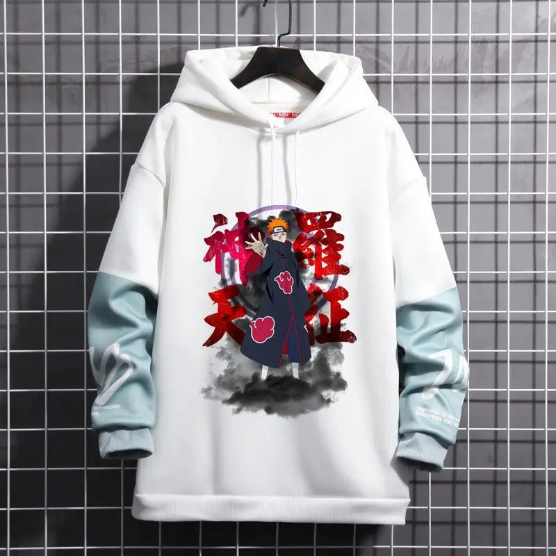 New Naruto Anime  Akatsuki Cosplay Akatsuki Uchiha Itachi Full-Size Sweatshirt Student 3D Printed Hooded Sweater Coat