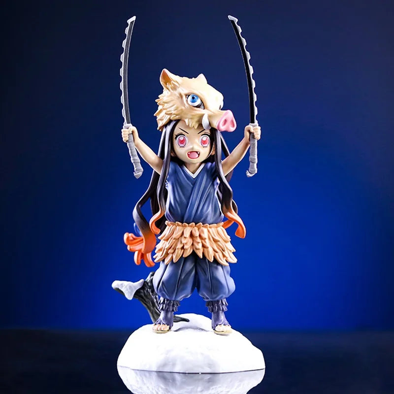 19CM Demon Slayer Anime Figure Kimetsu No Yaiba Pig's Head Kamado Nezuko Figurine Manga PVC Model Doll For Children Kids