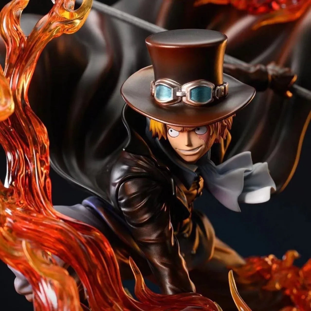 24cm One Piece Anime Figure fire punch Sabo special effects Statue Collection Ornaments PVC Model Action Figure Doll Gift Toys