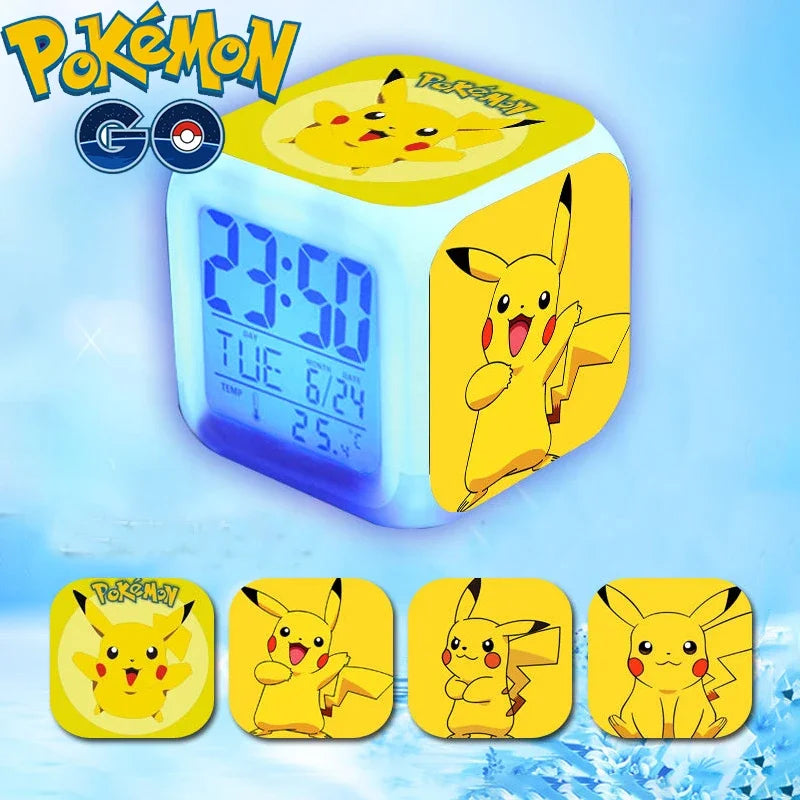 Pokemon Pikachu Digital Alarm Clock - Color Changing, Luminous