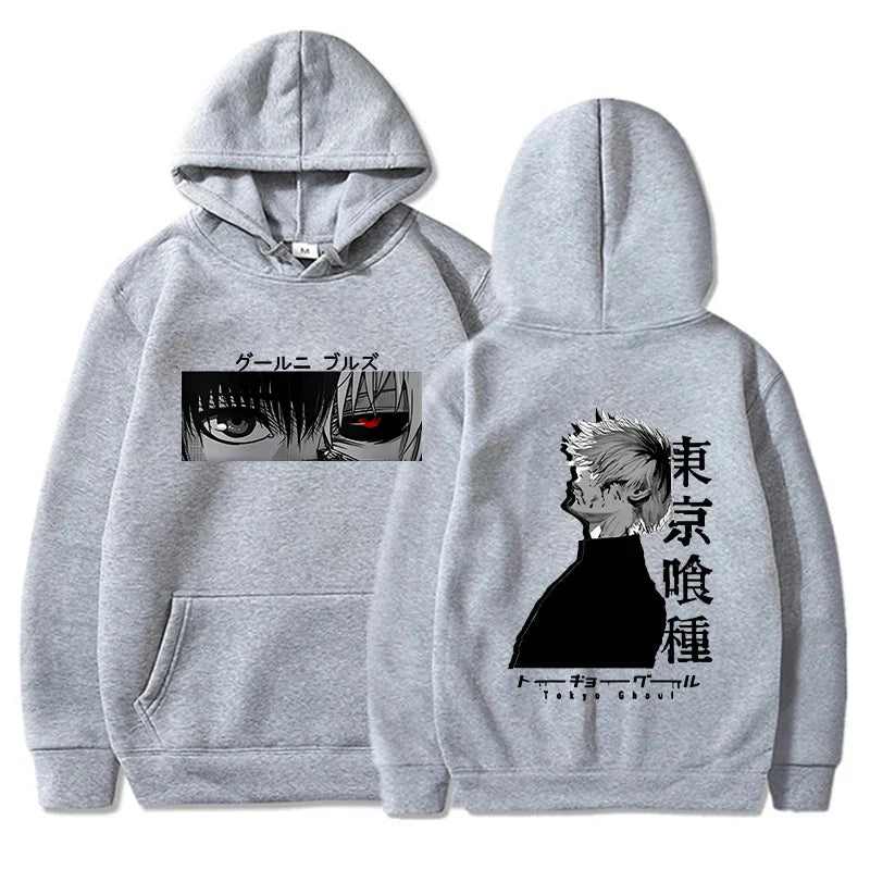 New Anime Kaneki Ken Hoodies Men's Fashion Personality Printed Swewatshirt Autumn Winter Casual Loose Pullover Top