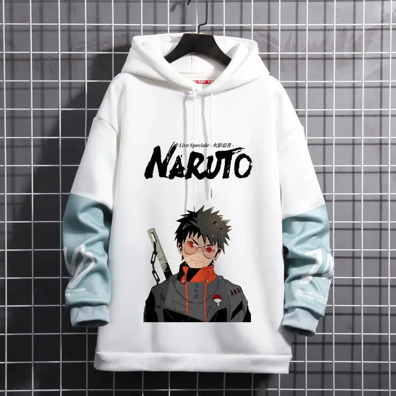 New Naruto Anime  Akatsuki Cosplay Akatsuki Uchiha Itachi Full-Size Sweatshirt Student 3D Printed Hooded Sweater Coat