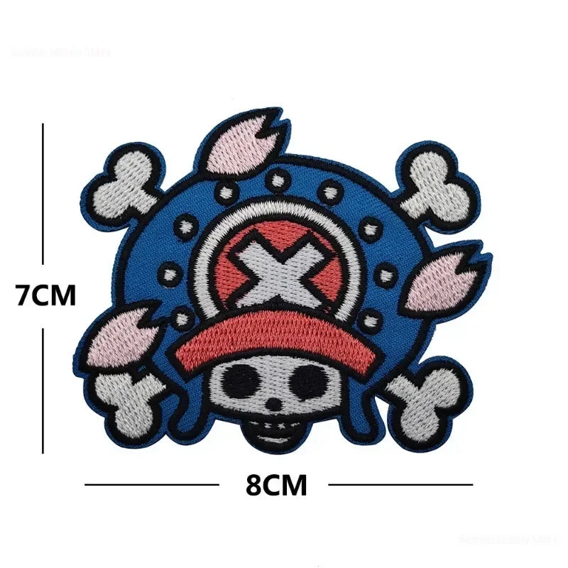 ONE PIECE Luffy Patches Anime Embroidery Clothes Badges Iron on Patches Backpack Vest Hat Microchapter Magic Patch Gifts