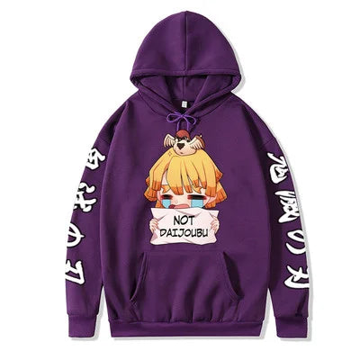 Anime Demon Slayer Agatsuma Zenitsu Hoodie Pullovers