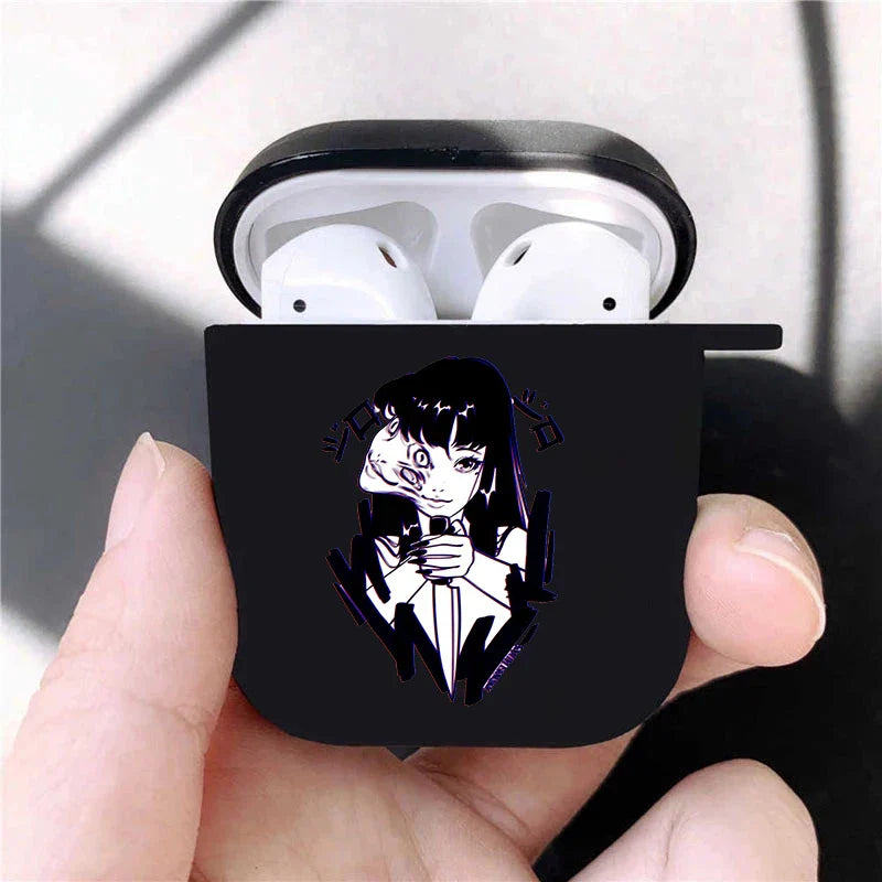 Junji Ito Collection Tees Horror Soft silicone TPU Case For AirPods Pro 1 2 3 luxury Black Wireless Bluetooth Earphone Box Cover