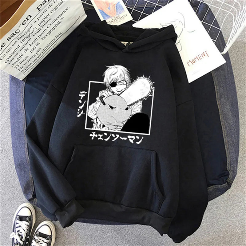 Chainsaw Men's Hoodie Men's Fashion Hoodie Hip Hop Casual Women Hoodie Boys' Street Coat Anime Pattern Men Long Sleeve Clothing