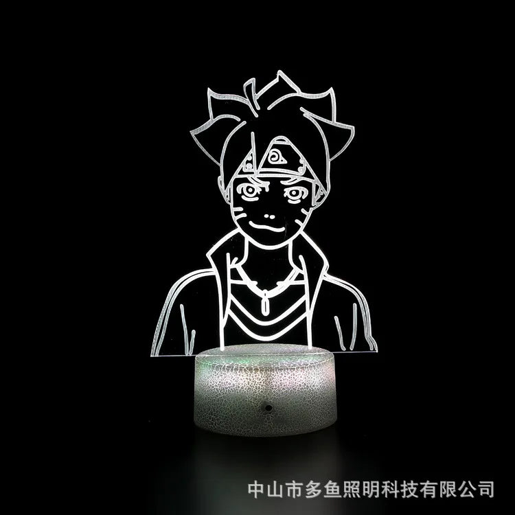 7 Colors Anime Naruto LED Night Light Toy Anime Akatsuki Uchiha Itachi Sasuke Colorful 3D Mini Table Lamp Toys Xmas Gift