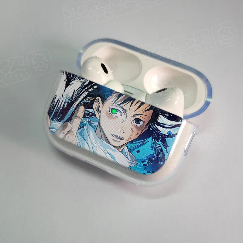 Jujutsu Kaisen Gojo Satoru Transparent Earphone Case for Apple AirPods 123