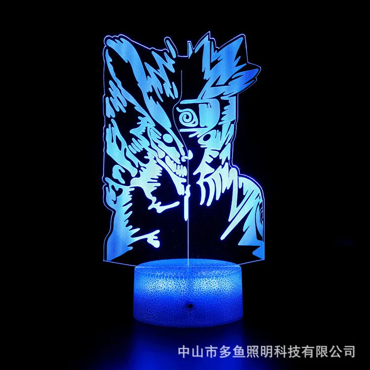 7 Colors Anime Naruto LED Night Light Toy Anime Akatsuki Uchiha Itachi Sasuke Colorful 3D Mini Table Lamp Toys Xmas Gift